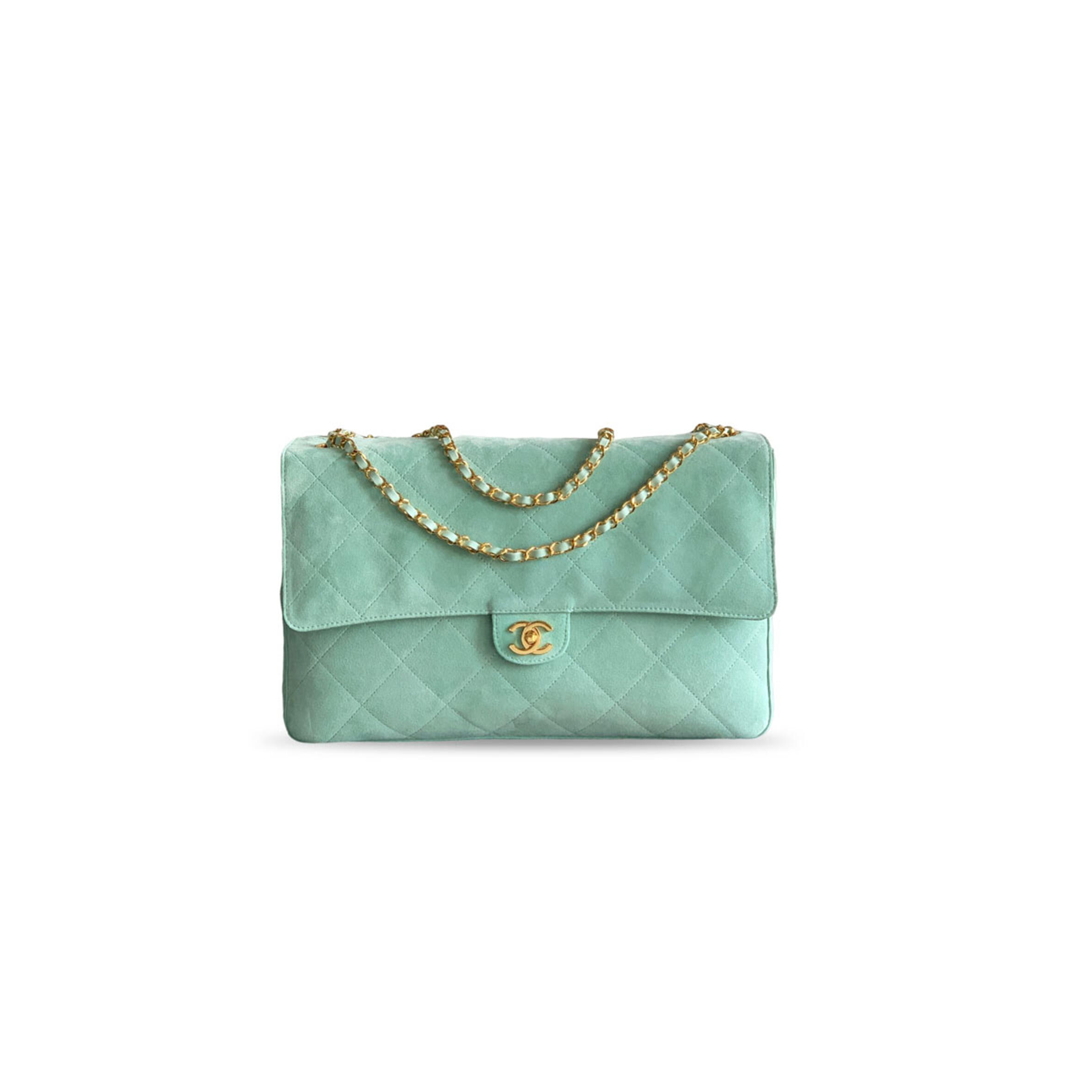 CHANEL SUEDE CALFSKIN SMALL SOUPLISSIMO MAXI FLAP (38.5*26*11cm)